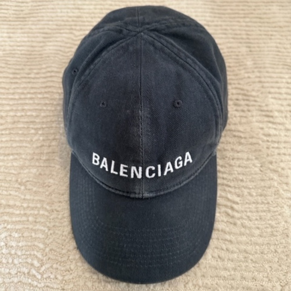 Balenciaga Black Logo Baseball Cap